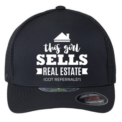 Funny Real Estate Agent Realtor Gift Got Referrals Flexfit Unipanel Trucker Cap