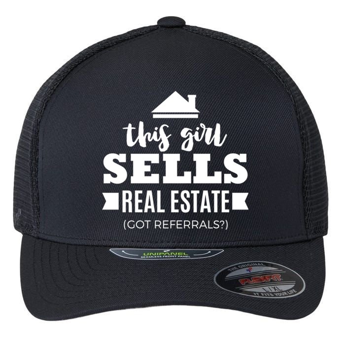 Funny Real Estate Agent Realtor Gift Got Referrals Flexfit Unipanel Trucker Cap