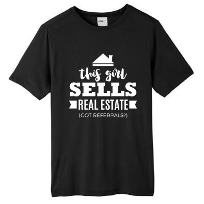 Funny Real Estate Agent Realtor Gift Got Referrals Tall Fusion ChromaSoft Performance T-Shirt