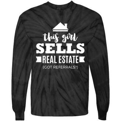 Funny Real Estate Agent Realtor Gift Got Referrals Tie-Dye Long Sleeve Shirt