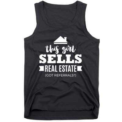 Funny Real Estate Agent Realtor Gift Got Referrals Tank Top