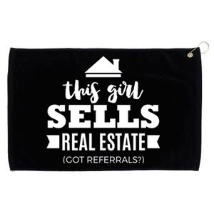 Funny Real Estate Agent Realtor Gift Got Referrals Grommeted Golf Towel