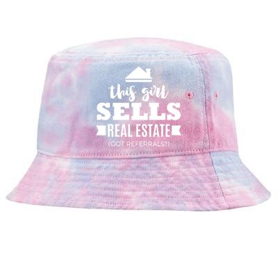 Funny Real Estate Agent Realtor Gift Got Referrals Tie-Dyed Bucket Hat