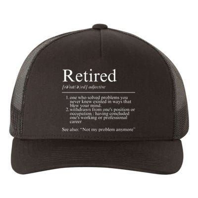 Funny Retired Employee Definition Design Funny Retiring Retiree Funny Retirement Yupoong Adult 5-Panel Trucker Hat