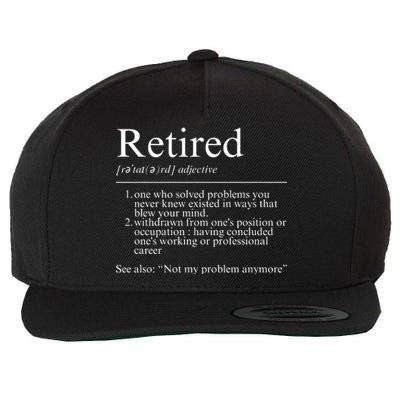 Funny Retired Employee Definition Design Funny Retiring Retiree Funny Retirement Wool Snapback Cap