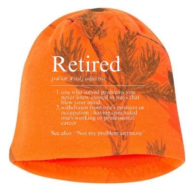 Funny Retired Employee Definition Design Funny Retiring Retiree Funny Retirement Kati - Camo Knit Beanie