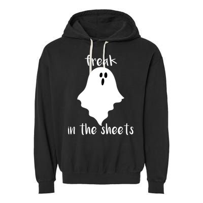 Freak in the Sheets Funny Halloween Garment-Dyed Fleece Hoodie