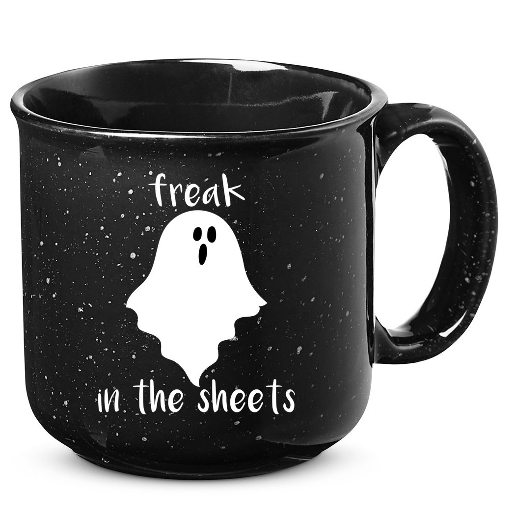 Freak in the Sheets Funny Halloween 15oz Campfire Ceramic Mug