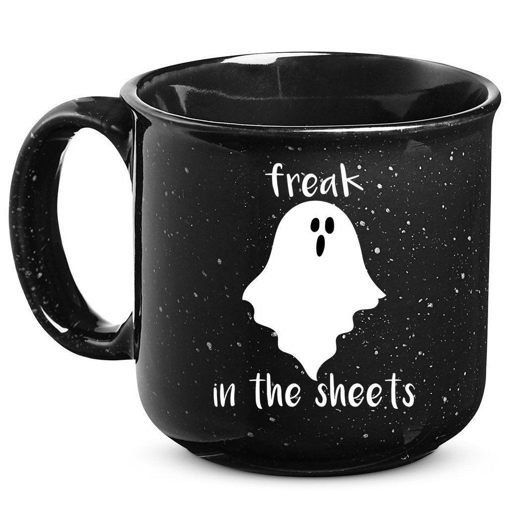 Freak in the Sheets Funny Halloween 15oz Campfire Ceramic Mug