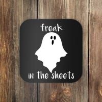 Freak in the Sheets Funny Halloween Coaster