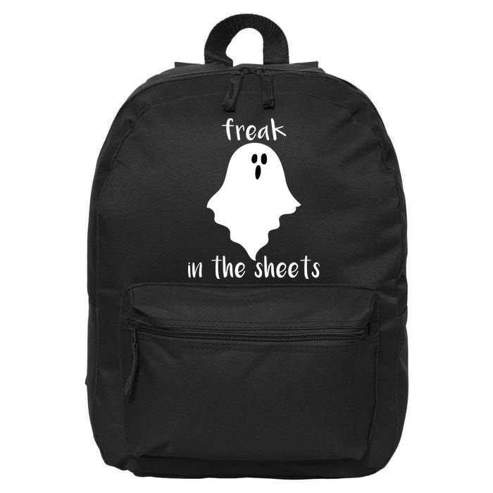 Freak in the Sheets Funny Halloween 16 in Basic Backpack