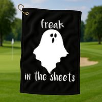 Freak in the Sheets Funny Halloween Golf Towel
