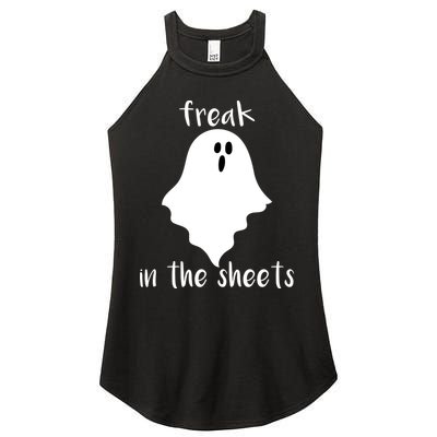 Freak in the Sheets Funny Halloween Women's Perfect Tri Rocker Tank
