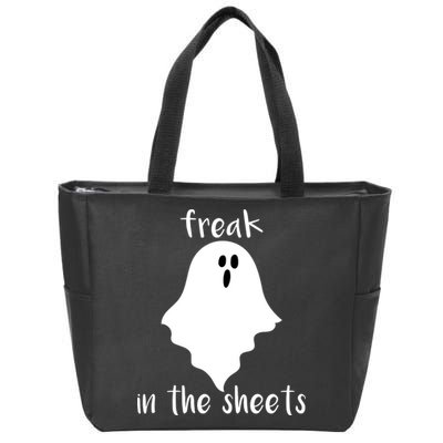Freak in the Sheets Funny Halloween Zip Tote Bag