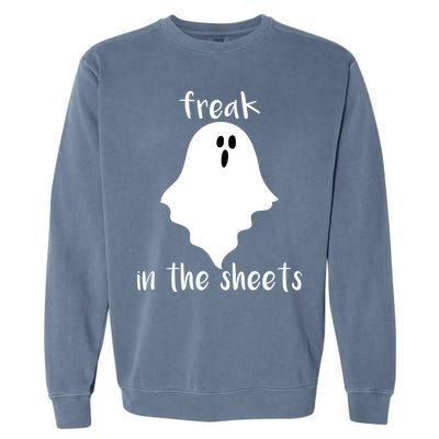 Freak in the Sheets Funny Halloween Garment-Dyed Sweatshirt