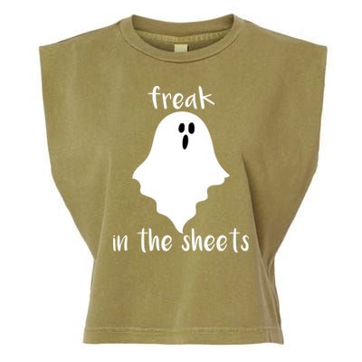 Freak in the Sheets Funny Halloween Garment-Dyed Women's Muscle Tee