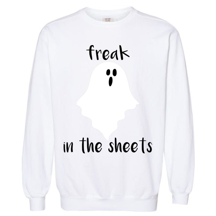 Freak in the Sheets Funny Halloween Garment-Dyed Sweatshirt