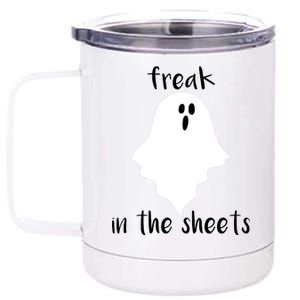 Freak in the Sheets Funny Halloween 12 oz Stainless Steel Tumbler Cup