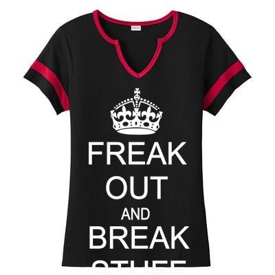 Freak Out And Break Stuff Ladies Halftime Notch Neck Tee