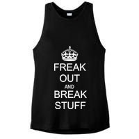 Freak Out And Break Stuff Ladies PosiCharge Tri-Blend Wicking Tank