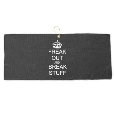 Freak Out And Break Stuff Large Microfiber Waffle Golf Towel