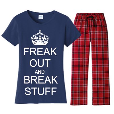 Freak Out And Break Stuff Women's Flannel Pajama Set