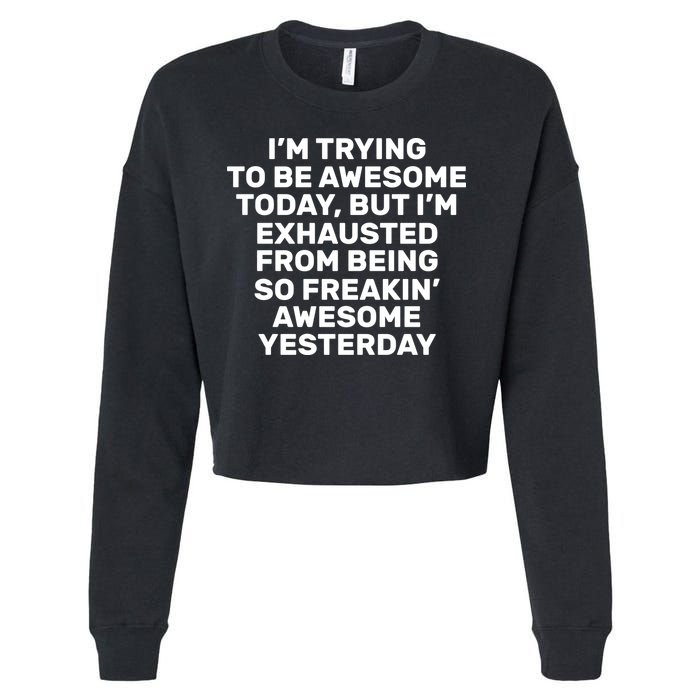 Freakin Awesome Cropped Pullover Crew