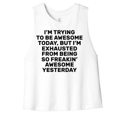 Freakin Awesome Women's Racerback Cropped Tank