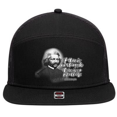 Frederick Douglas No Struggle 7 Panel Mesh Trucker Snapback Hat