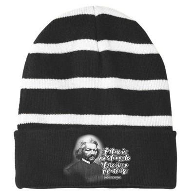 Frederick Douglas No Struggle Striped Beanie with Solid Band