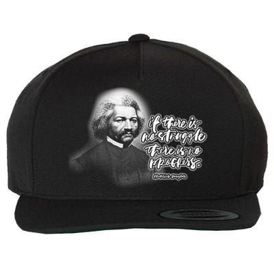 Frederick Douglas No Struggle Wool Snapback Cap