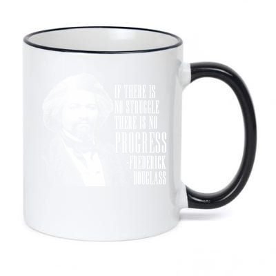 Frederick Douglass History Quote 11oz Black Color Changing Mug