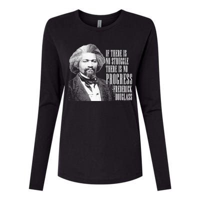 Frederick Douglass History Quote Womens Cotton Relaxed Long Sleeve T-Shirt