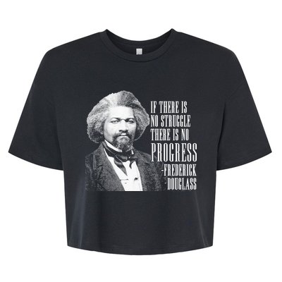 Frederick Douglass History Quote Bella+Canvas Jersey Crop Tee