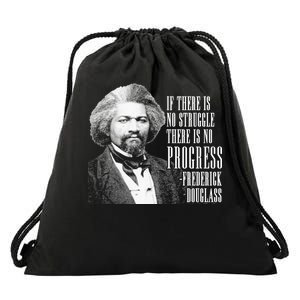 Frederick Douglass History Quote Drawstring Bag