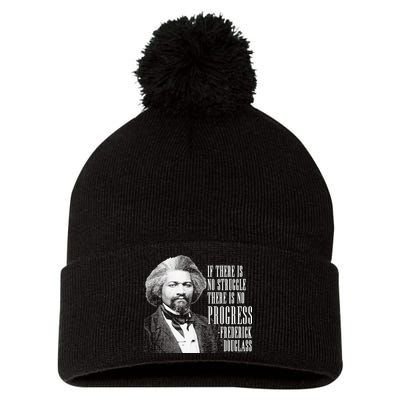 Frederick Douglass History Quote Pom Pom 12in Knit Beanie