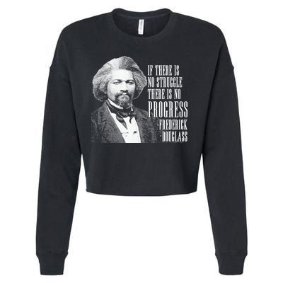 Frederick Douglass History Quote Cropped Pullover Crew