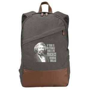 Frederick Douglass History Quote Cotton Canvas Backpack