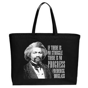 Frederick Douglass History Quote Cotton Canvas Jumbo Tote