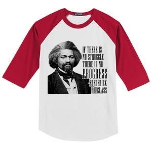 Frederick Douglass History Quote Kids Colorblock Raglan Jersey