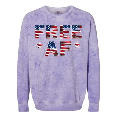 FREE AF American Pride USA Colorblast Crewneck Sweatshirt