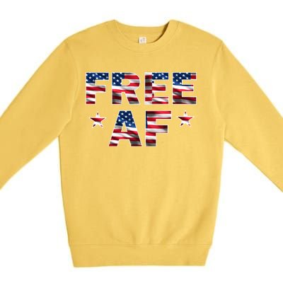 FREE AF American Pride USA Premium Crewneck Sweatshirt