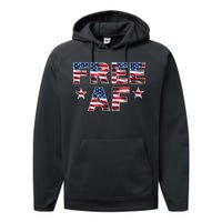 FREE AF American Pride USA Performance Fleece Hoodie