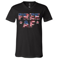 FREE AF American Pride USA V-Neck T-Shirt