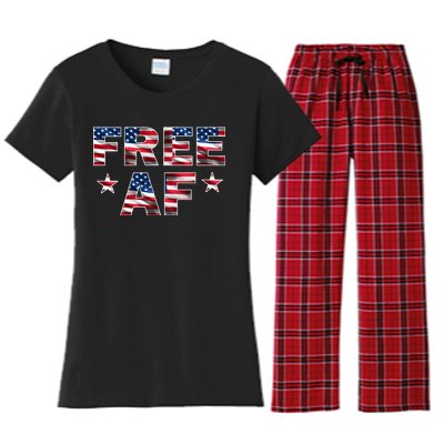 FREE AF American Pride USA Women's Flannel Pajama Set