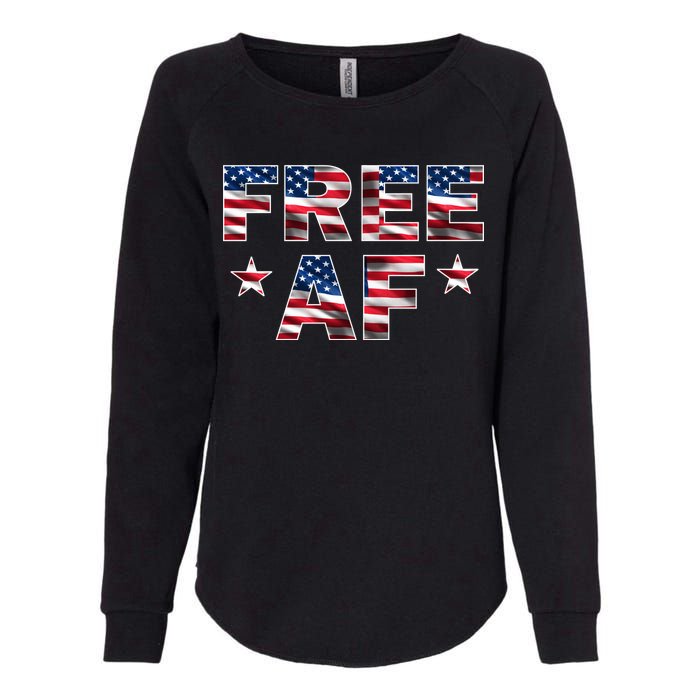 FREE AF American Pride USA Womens California Wash Sweatshirt