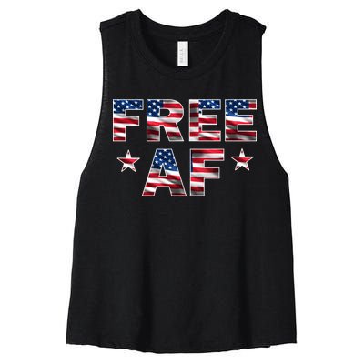 FREE AF American Pride USA Women's Racerback Cropped Tank