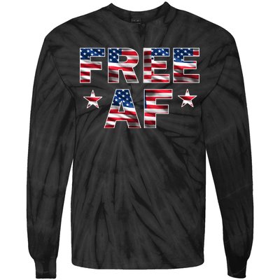 FREE AF American Pride USA Tie-Dye Long Sleeve Shirt