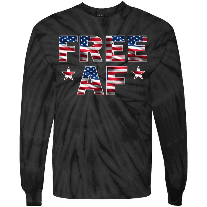 FREE AF American Pride USA Tie-Dye Long Sleeve Shirt