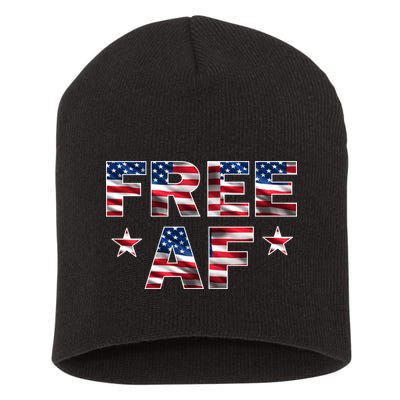 FREE AF American Pride USA Short Acrylic Beanie